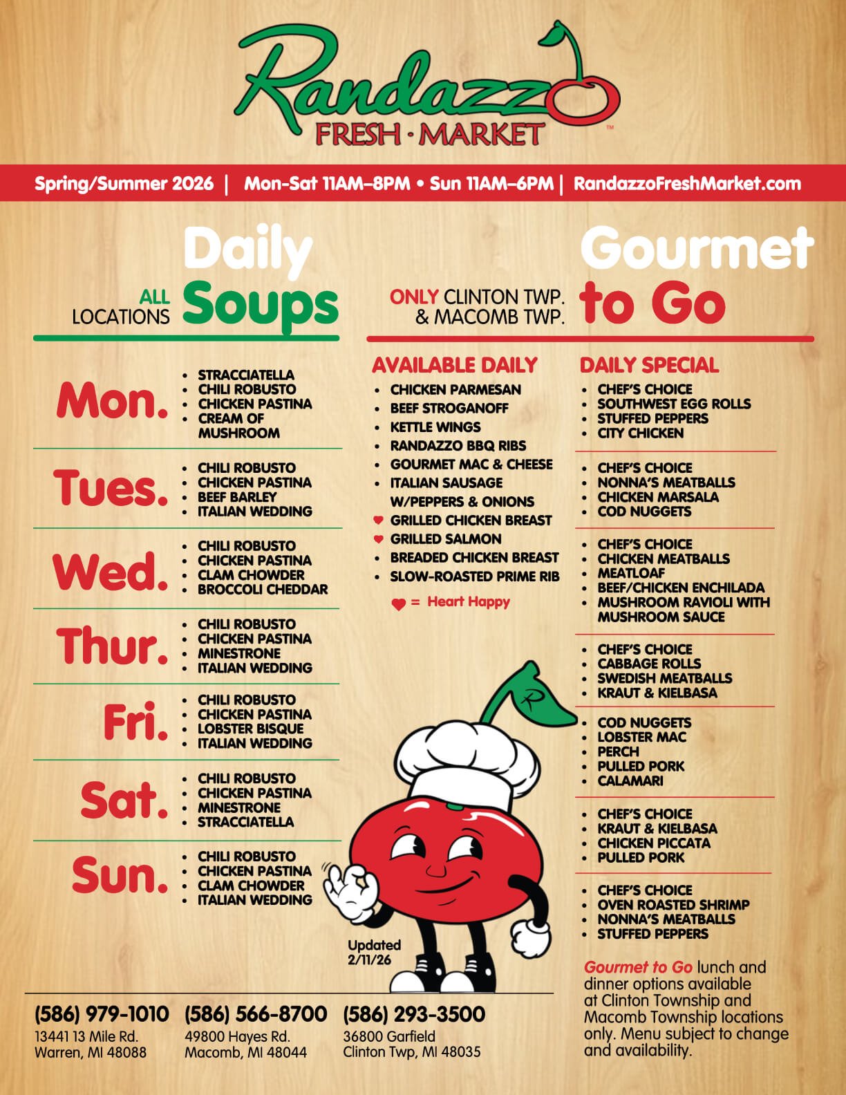 Daily Menu cover